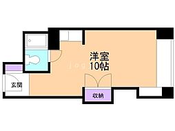 チサンビルチサンマンション札幌3 ワンルームの間取図画像