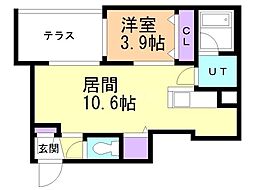 Residencia麻生中央 1LDKの間取図画像