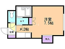 ベルウッド15 1Kの間取図画像