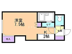 ベルウッド15 1Kの間取図画像