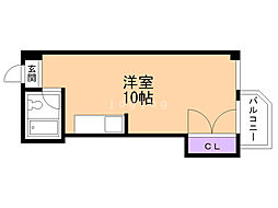 クレストコート北大前 ワンルームの間取図画像