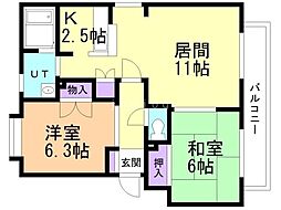 間取図画像 2LDK