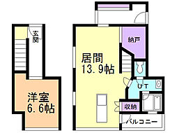 liendesix 1LDKの間取図画像