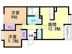クリスタルリバー壱番館 2階