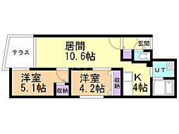 間取図画像 2LDK