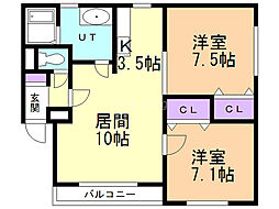 パールハイム45 2階