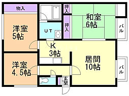 フェリシモヒルズ 3LDKの間取図画像