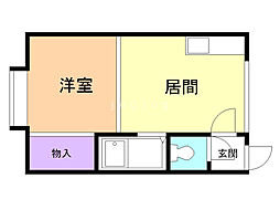 パレ・ロワイヤル 1DKの間取図画像