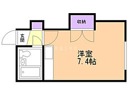 ハイツプレジデント ワンルームの間取図画像