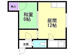 マンションピア2 1DKの間取図画像