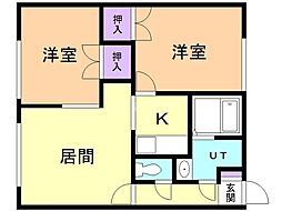 間取図画像 2LDK