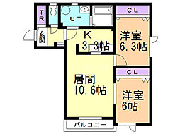 間取図画像 2LDK