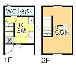SEIKOGARDEN2 1Kの間取図画像