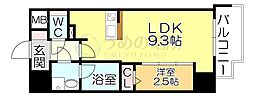 久留米市諏訪野町マンション 1LDKの間取図画像
