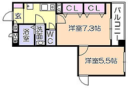 第一光和ビル 2Kの間取図画像
