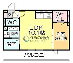 D-ROOM　FIRST　大善寺駅前 302 ｜ 福岡県久留米市大善寺大橋１丁目（賃貸アパート1LDK・3階・33.51㎡） その2