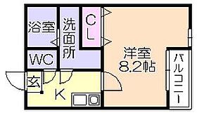 グランドアマレーIII番館 203 ｜ 福岡県久留米市東櫛原町（賃貸アパート1K・2階・25.05㎡） その2