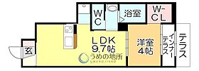 センターフィールド 105 ｜ 福岡県久留米市宮ノ陣６丁目（賃貸アパート1LDK・1階・36.48㎡） その2