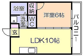 権藤ビル 307 ｜ 福岡県久留米市東櫛原町（賃貸アパート1LDK・3階・35.00㎡） その2