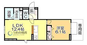 ラ・ルーチェ宮の陣駅前 103 ｜ 福岡県久留米市宮ノ陣１丁目（賃貸アパート1LDK・1階・41.68㎡） その2