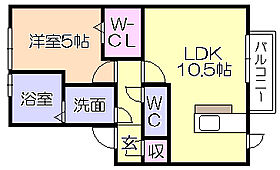 フェア・プラッツA棟 103 ｜ 福岡県久留米市東櫛原町（賃貸アパート1LDK・1階・40.21㎡） その2