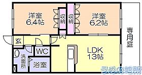 シャンピアM・K 103 ｜ 福岡県久留米市田主丸町以真恵（賃貸アパート2LDK・2階・57.85㎡） その2