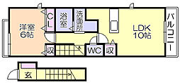 桜壱番館 1LDKの間取図画像