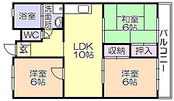 MARKSFORT津福 3LDKの間取図画像