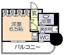 ライオンズマンション東町 ワンルームの間取図画像