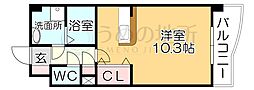 フォーウィルズコート 1Kの間取図画像
