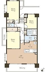 南林間パークホームズ 3LDKの間取図画像