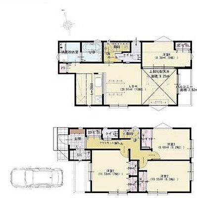 間取り 横浜市旭区上川井町全7棟D号棟