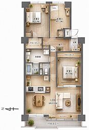 ルネ戸塚弥生台 3LDKの間取図画像