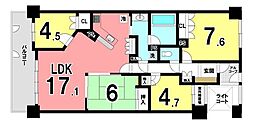 パークシティ新瀬戸二番街スカイスクエア 4LDKの間取図画像