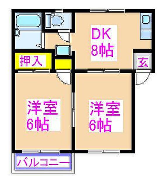 メゾン・ド・ボヌール 102｜鹿児島県霧島市国分野口町(賃貸アパート2DK・1階・35.96㎡)の写真 その2