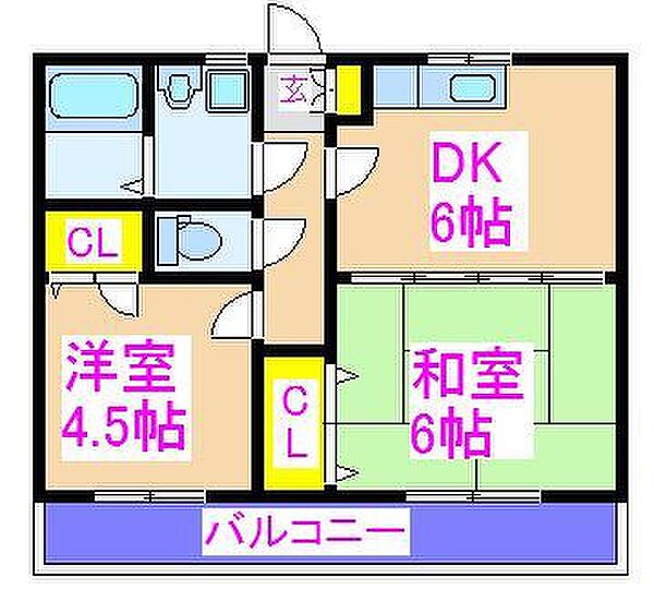 鹿児島県霧島市隼人町見次(賃貸マンション2DK・1階・40.00㎡)の写真 その2