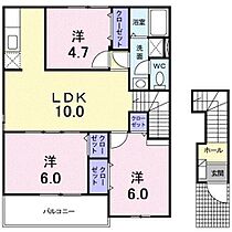 サンリットＭ．ｓ 201 ｜ 鹿児島県姶良市永池町24-12（賃貸アパート3LDK・2階・66.70㎡） その2