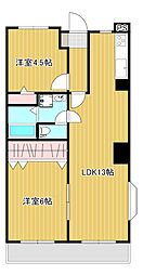 メゾンデューク 2LDKの間取図画像