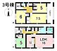 間取り：3号棟　4LDK+S　土地面積183.50m2　建物面積95.58m2