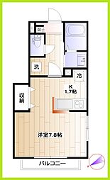 マーレ・サッピア中央林間 1Kの間取図画像