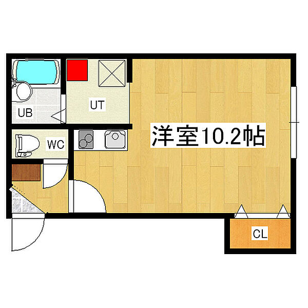 リバティみわポート 304｜北海道北見市中央三輪４丁目(賃貸アパート1R・3階・25.32㎡)の写真 その2