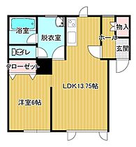 グランデル2 1-1 ｜ 北海道北見市常盤町４丁目17-4（賃貸アパート1LDK・1階・49.00㎡） その2