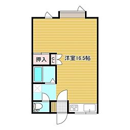ケントハウス ワンルームの間取図画像