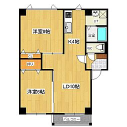 ココハウス 2LDKの間取図画像
