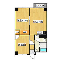 エムリンクビル 2DKの間取図画像