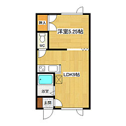 モアクレスト 1LDKの間取図画像
