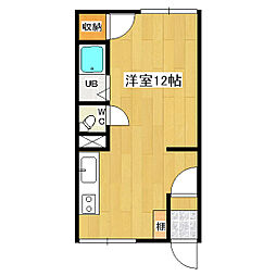 せのハイツ5 ワンルームの間取図画像