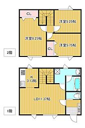 グランベール三住 3LDKの間取図画像