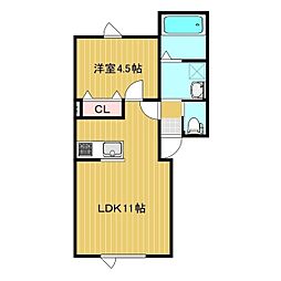 Sereno 1LDKの間取図画像