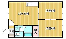SKハイツ 2LDKの間取図画像